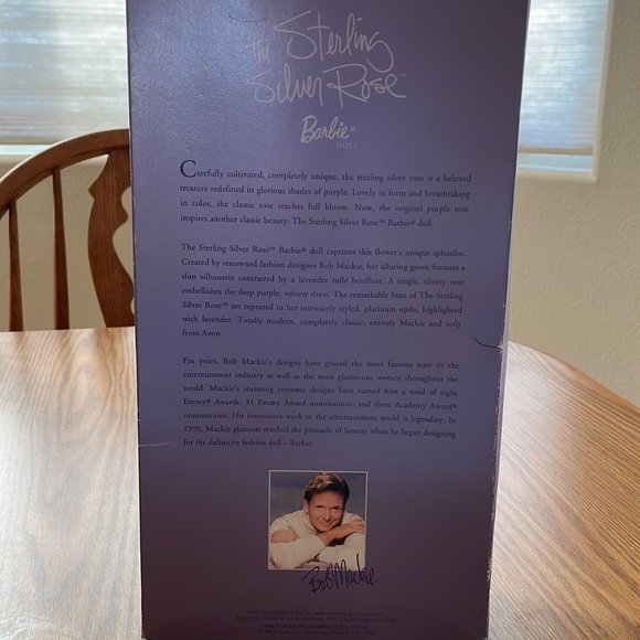 Barbie, sterling silver rose design exclusively for Avon with Bob Mackie design. - Picture 6 of 8